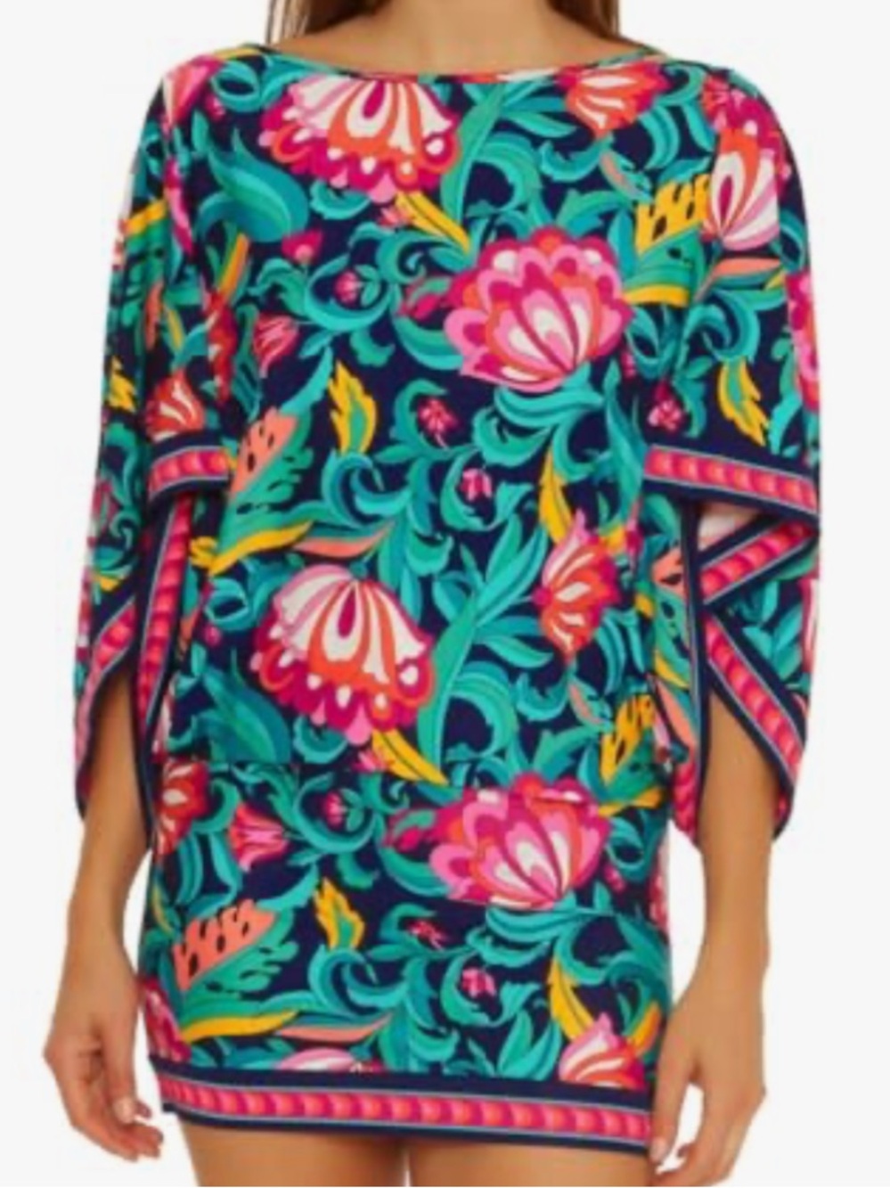 $240 Trina Turk Multicolor Floral Print Top LARGE NWOT BOTTOM NWT XL SWIM -l
